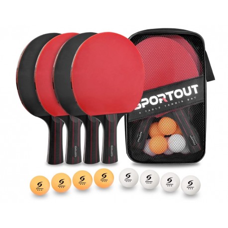 Palas de Ping Pong PRO-SPIN, Set de alto rendimiento, pelotas de Ping Pong, caja de almacenamiento, palas de Ping Pong