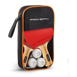 Conjunto de palas de ping pong + estuche y pelotas