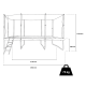 Cama elástica rectangular TOMAHOK 10x15